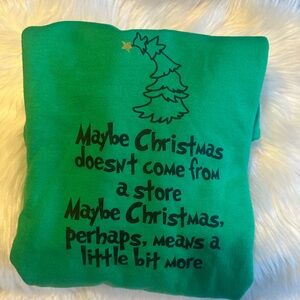 XL• GRINCH CHRISTMAS LESSON HOLIDAY SWEATSHIRT• CUSTOM MADE